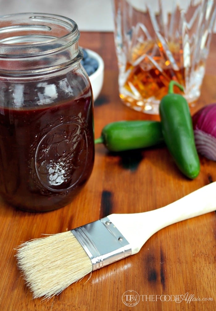 Blueberry Bourbon Barbecue Sauce - The Foodie Affair
