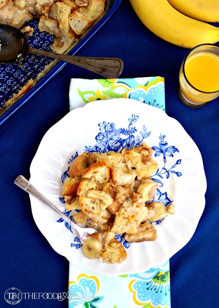 Caramel Banana French Toast Bake - The Foodie Affair