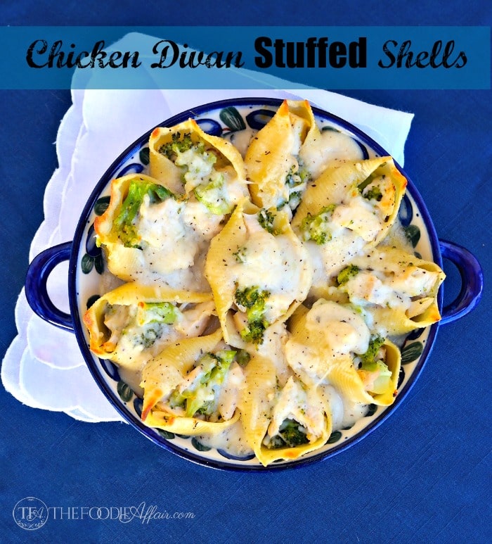 Chicken Divan Stuffed Shells in Dijon Sauce - The Foodie Affair