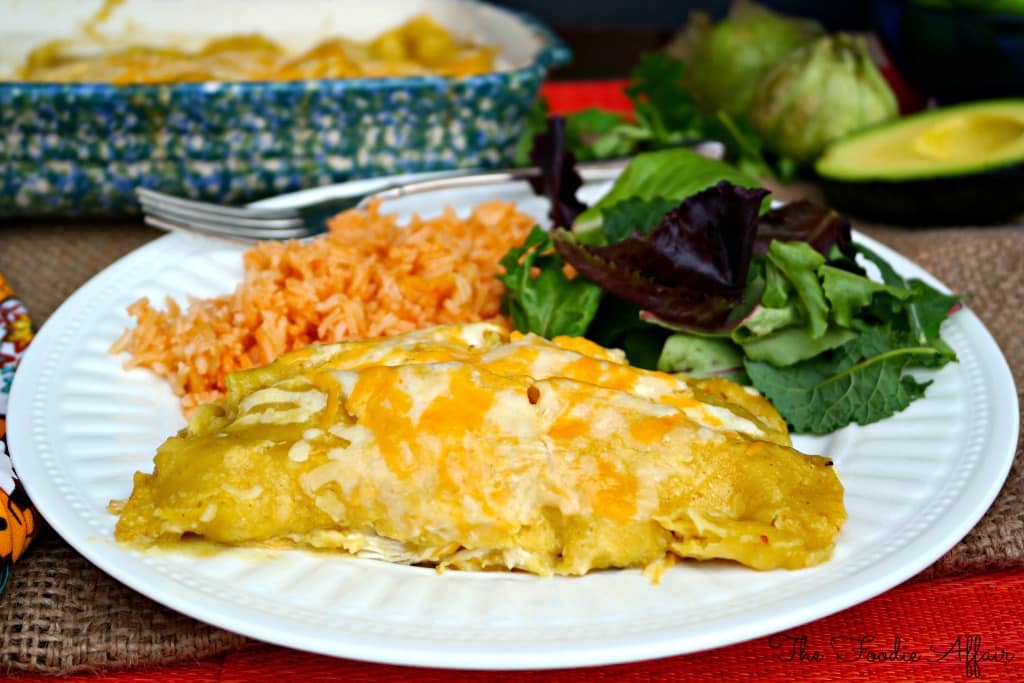 Green Chile Chicken Enchiladas - The Foodie Affair