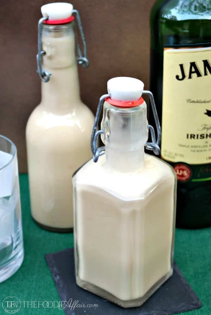 Homemade Irish Cream! This copycat Bailey's recipe is easy to make and can be added to recipes for a extra kick of flavor | www.thefoodieaffair.com