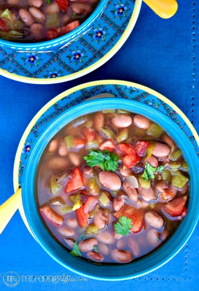 Bowl of Mexican Pinto Beans Crock Pot Recipe