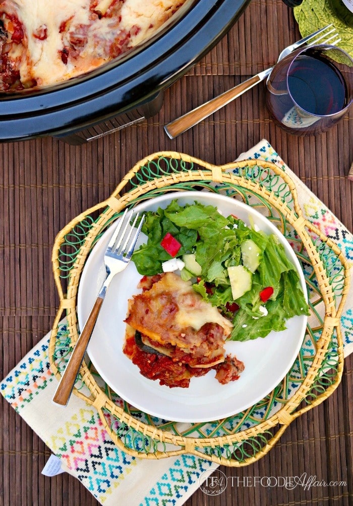 Easy Slow Cooker Lasagna - The Foodie Affair