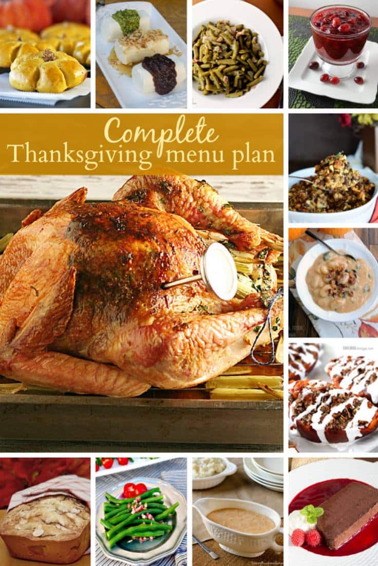 Thanks giving Menu Plan