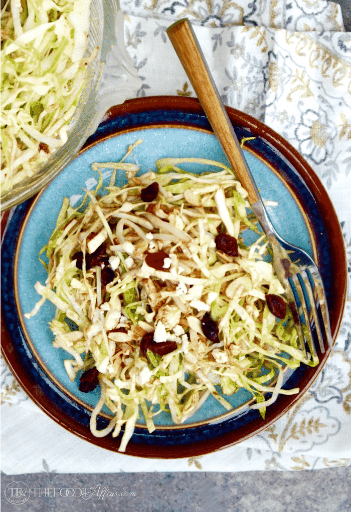 Cabbage Salad Recipe with Bean sprouts and a balsamic dressing