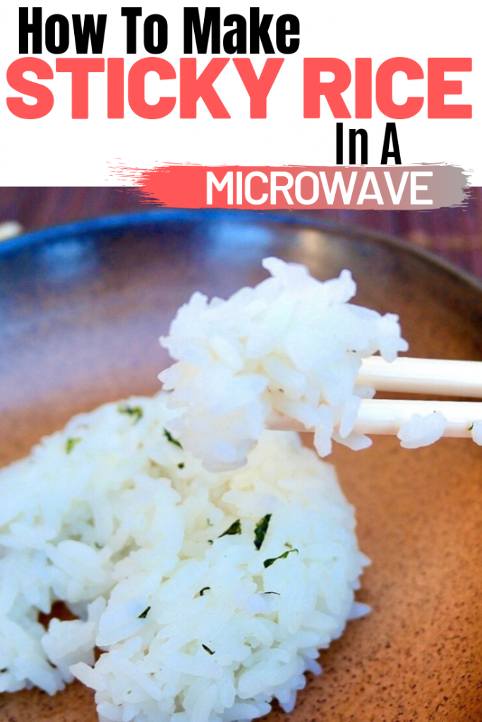 Learn how to make sticky rice in a microwave oven, and then add this glutinous rice recipe to all your favorite Asian dishes. #rice #microwave #stickyrice #glutinous #sidedish #Asian